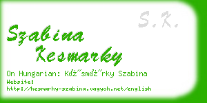 szabina kesmarky business card